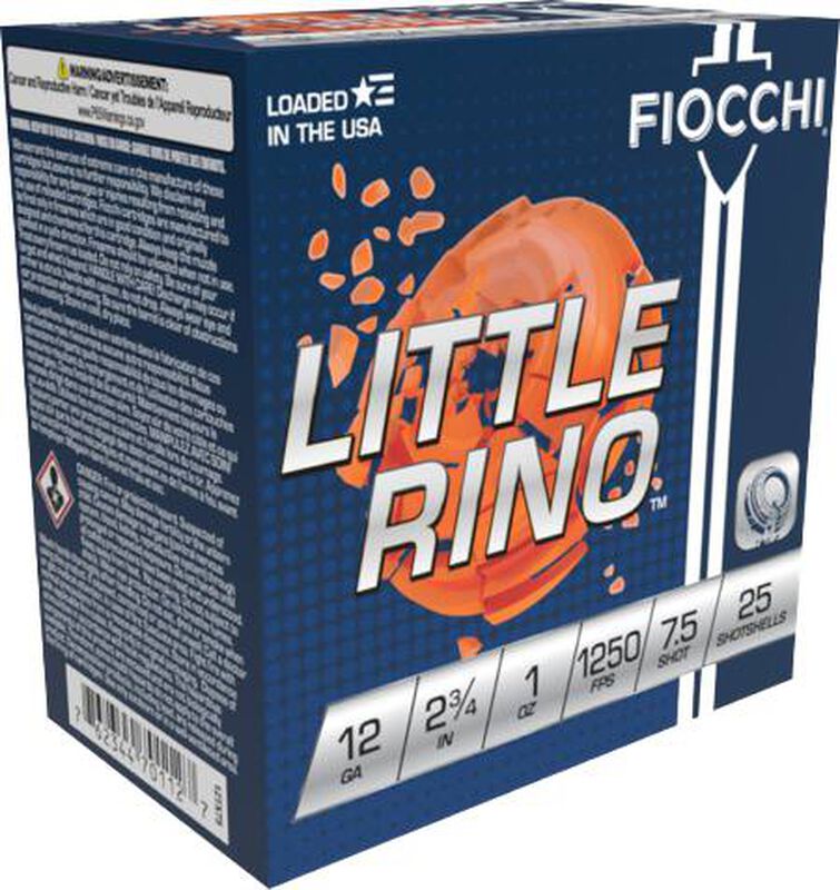 Little Rino, 12 Gauge, 7.5 Shot, 2-3/4 in, 1 oz, 1250 fps