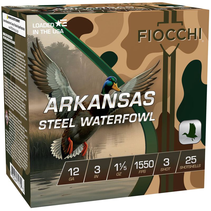 Arkansas Steel, 12 Gauge, 3 Shot, 3 in, 1 1/5 oz, 1550 fps