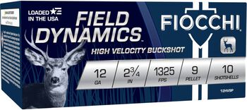 Field Dynamics Buck, 12 Gauge, 1 Buck Shot, 2-3/4 in, 1325 fps