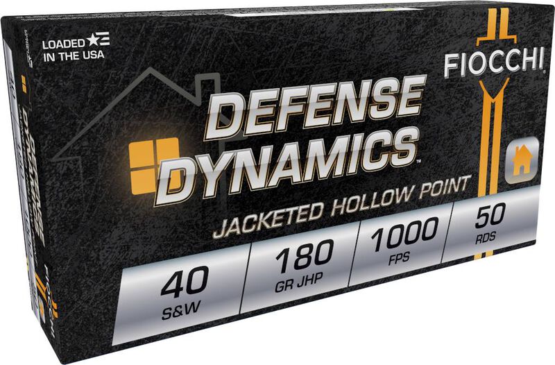 Defense Dynamics, 40 S&amp;W, 180 Grain, Jacketed Hollow Point, 1000 fps