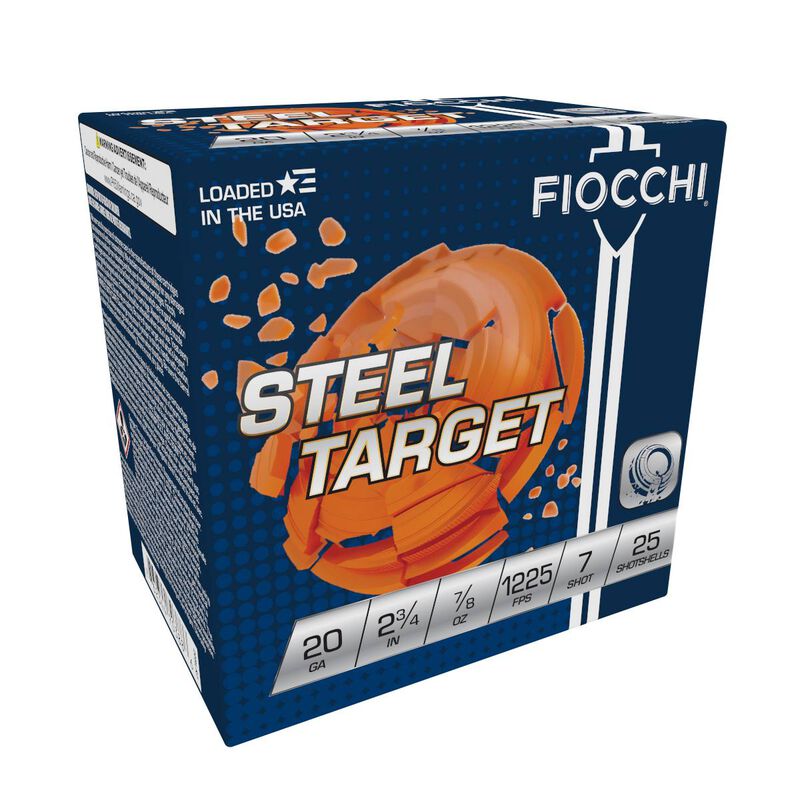 Steel Target, 20 Gauge, 7 Shot, 2-3/4 in, 7/8 oz, 1225 fps