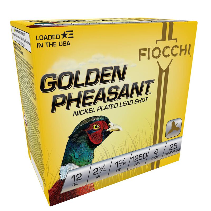 Golden Pheasant, 12 Gauge, 4 Shot, 2-3/4 in, 1 3/8 oz, 1250 fps
