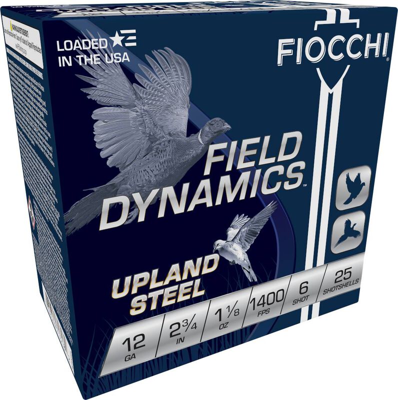 Field Dynamics Upland Steel, 12 Gauge, 6 Shot, 2-3/4 in, 1 1/8 oz, 1400 fps