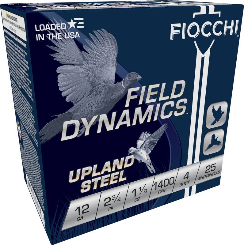 Field Dynamics Upland Steel, 12 Gauge, 4 Shot, 2-3/4 in, 1 1/8 oz, 1400 fps