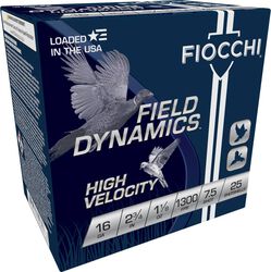 Field Dynamics High Velocity, 16 Gauge, 7.5 Shot, 2-3/4 in, 1 1/8 oz, 1300 fps