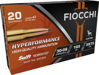 Hyperformance Hunt Rifle, 30-06 Springfield, 165 Grain, Swift&reg; Scirocco&reg; Boat-Tail Spitzer, 2875 fps