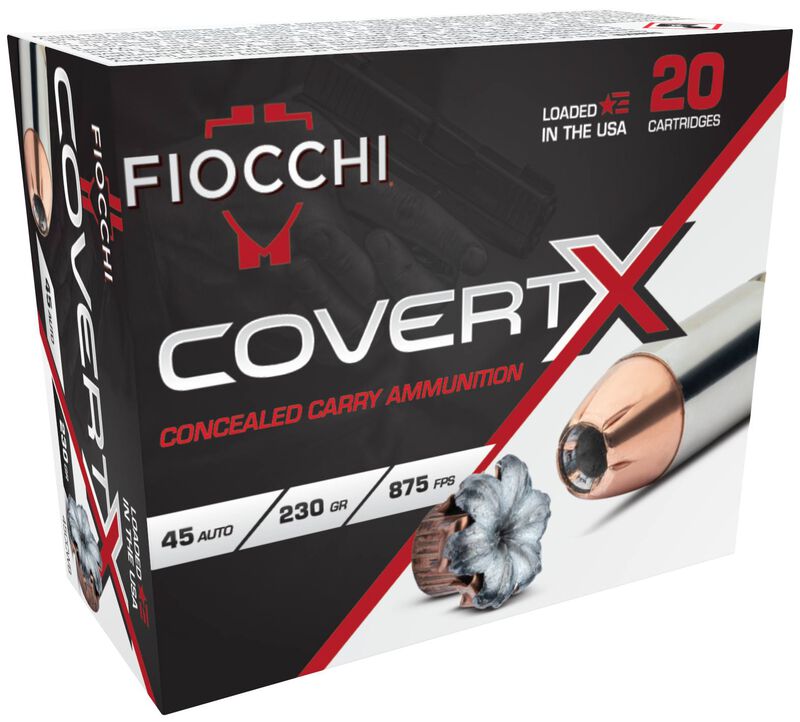 CovertX, 45 Auto, 230 Grain, Jacketed Hollow Point, 875 fps