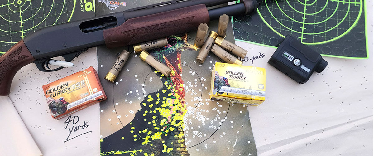 shot turkey target with Golden Turkey and Golden Turkey TSS boxes