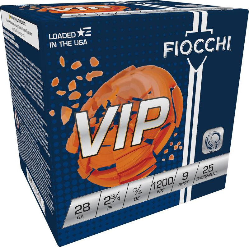 VIP, 28 Gauge, 9 Shot, 2-3/4 in, 3/4 oz, 1200 fps 28 Gauge Ammo - 25 Shells of #9 Shot Ammunition (28VIP9)