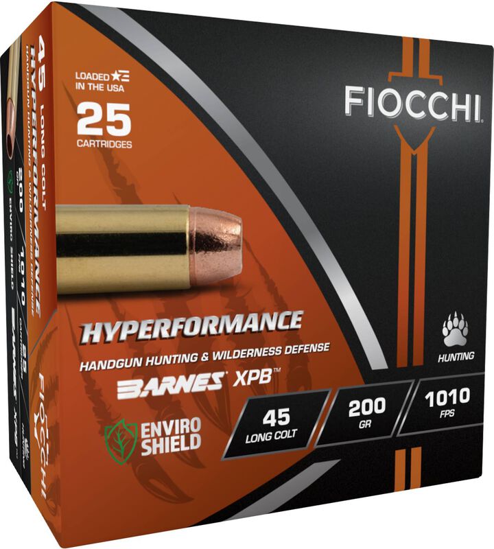Hyperformance Hunt Handgun, 45 Colt, 200 Grain, Barnes XPB, 1010 fps 45 Colt Caliber Ammo - 25 Rounds of 200 Grain Weight Ammunition (45LCBA)
