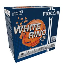 White Rino Lite, 12 Gauge, 7.5 Shot, 2-3/4 in, 1 1/8 oz, 1200 fps