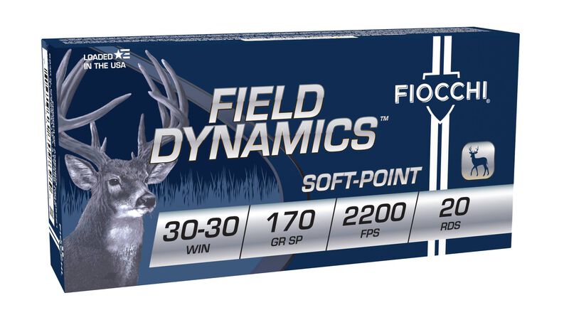Field Dynamics Big Game, 30-30 Win, 170 Grain, Flat Soft Point, 2200 fps 30-30 Win Caliber Ammo - 20 Rounds of 170 Grain Weight Ammunition (FOA3030C)