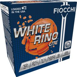 White Rino Lite, 12 Gauge, 9 Shot, 2-3/4 in, 1 1/8 oz, 1200 fps