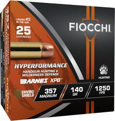 Hyperformance Hunt Handgun, 357 Magnum, 140 Grain, Barnes XPB, 1250 fps