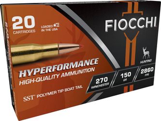 Hyperformance Hunt Rifle, 270 Win, 150 Grain, Hornady® SST® Polymer Boat-Tail, 2860 fps
