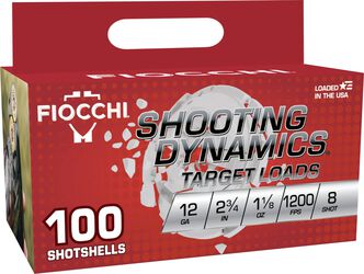 Shooting Dynamics, 12 Gauge, 8 Shot, 2-3/4 in, 1 1/8 oz, 1200 fps