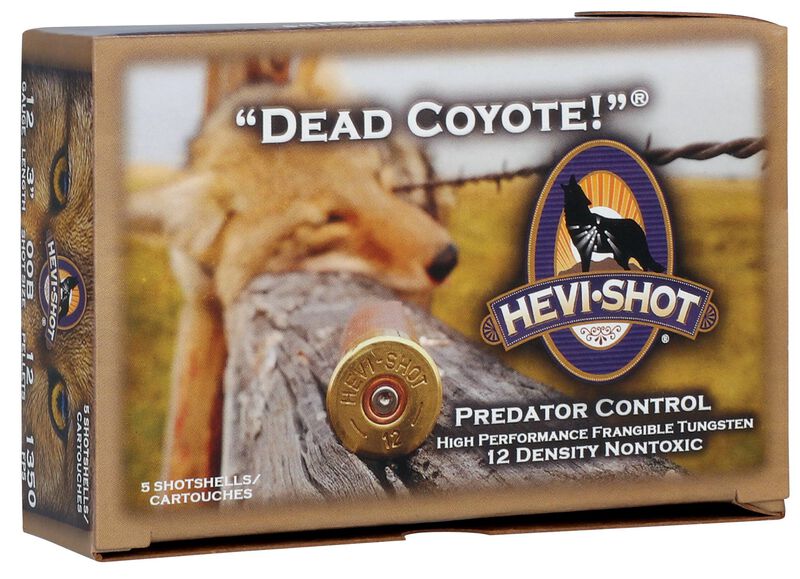 Dead Coyote, 12 Gauge, 00 Buck Shot, 3 in, 1350 fps