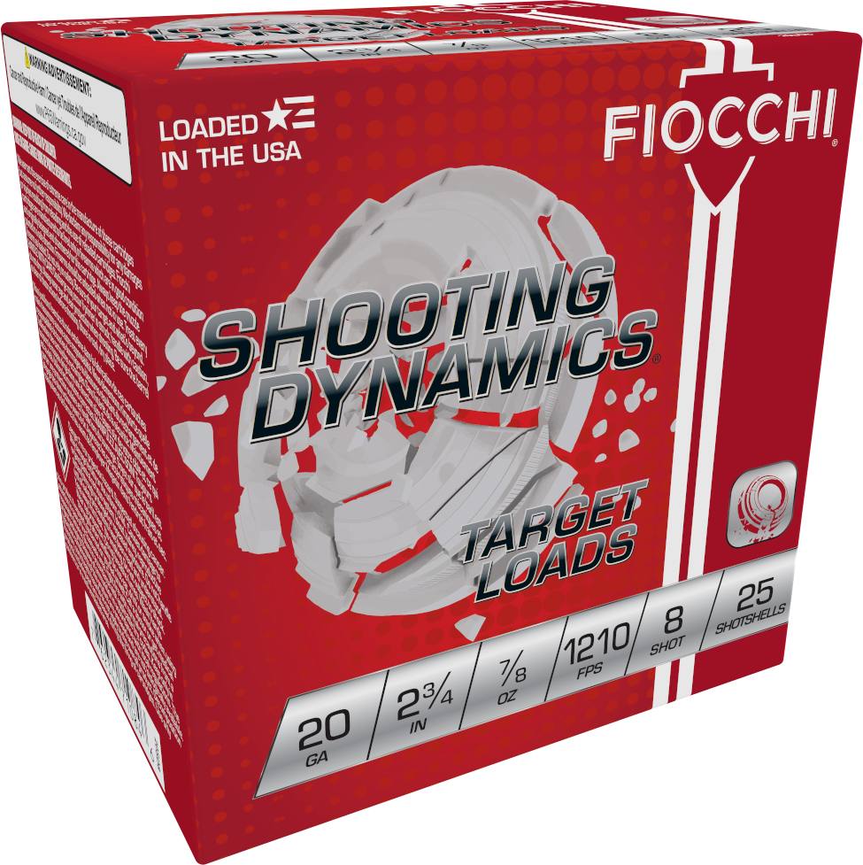 Fiocchi 20SD8 Shooting Dynamics 20ga 7/8 oz #8 – Reliable 25 Round Box