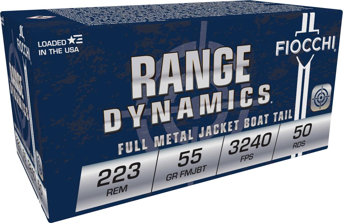 Fiocchi 223 Rem 55gr FMJBT Range Dynamics – Reliable 50 Round Box